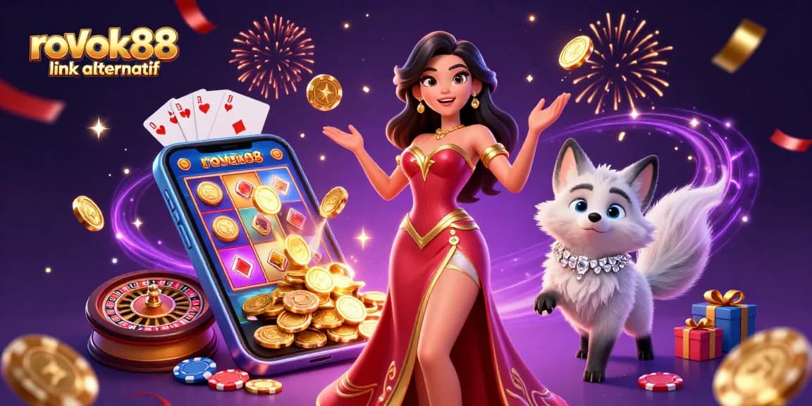 Engage with dynamic gaming action: rokok88 link alternatif showcasing a stunning casino scene filled with excitement.