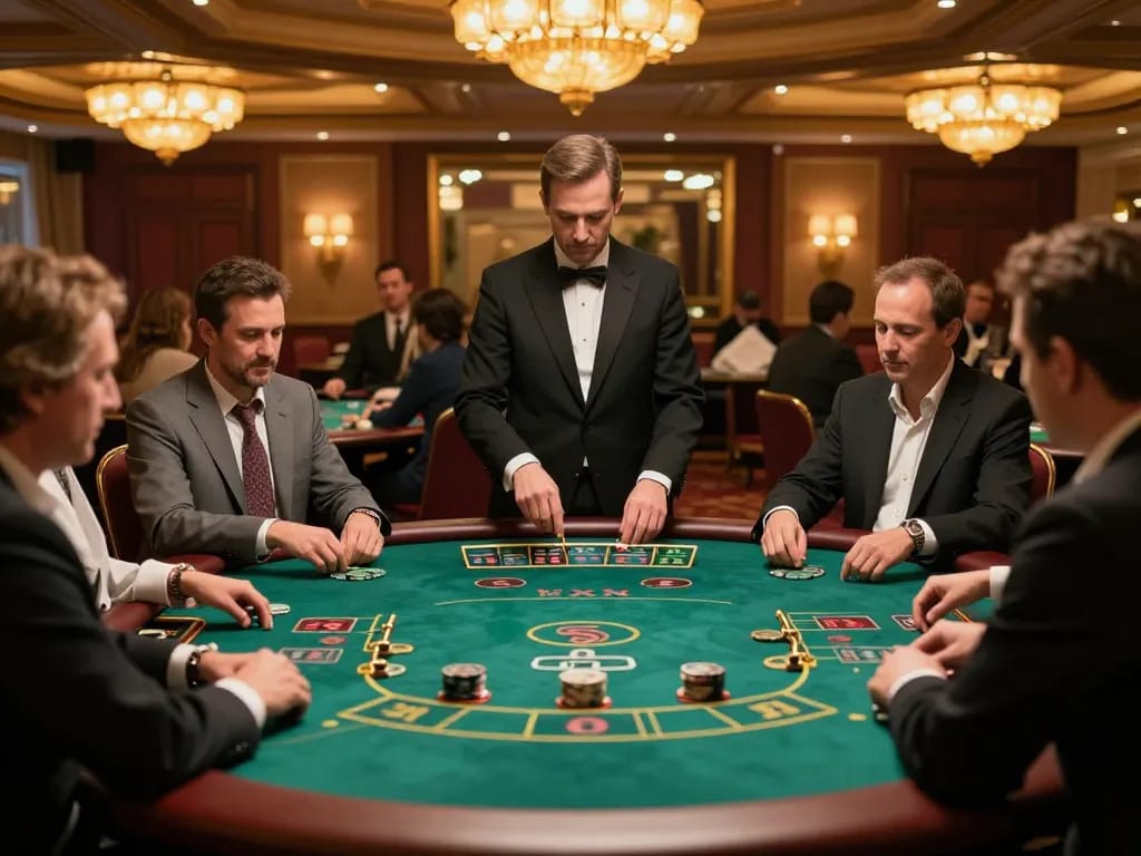 F168 players engaging at tables experiencing thrilling casino action in an upscale atmosphere