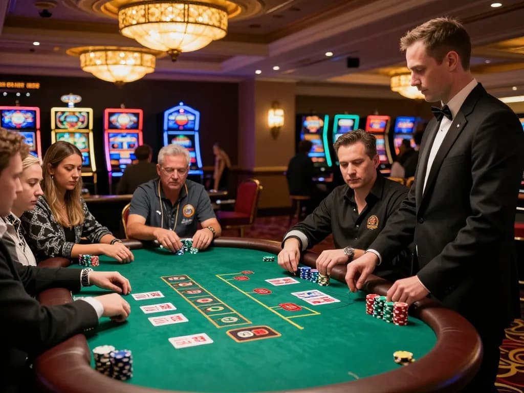 Players engaged in a thrilling blackjack game at the hidden wiki casino table