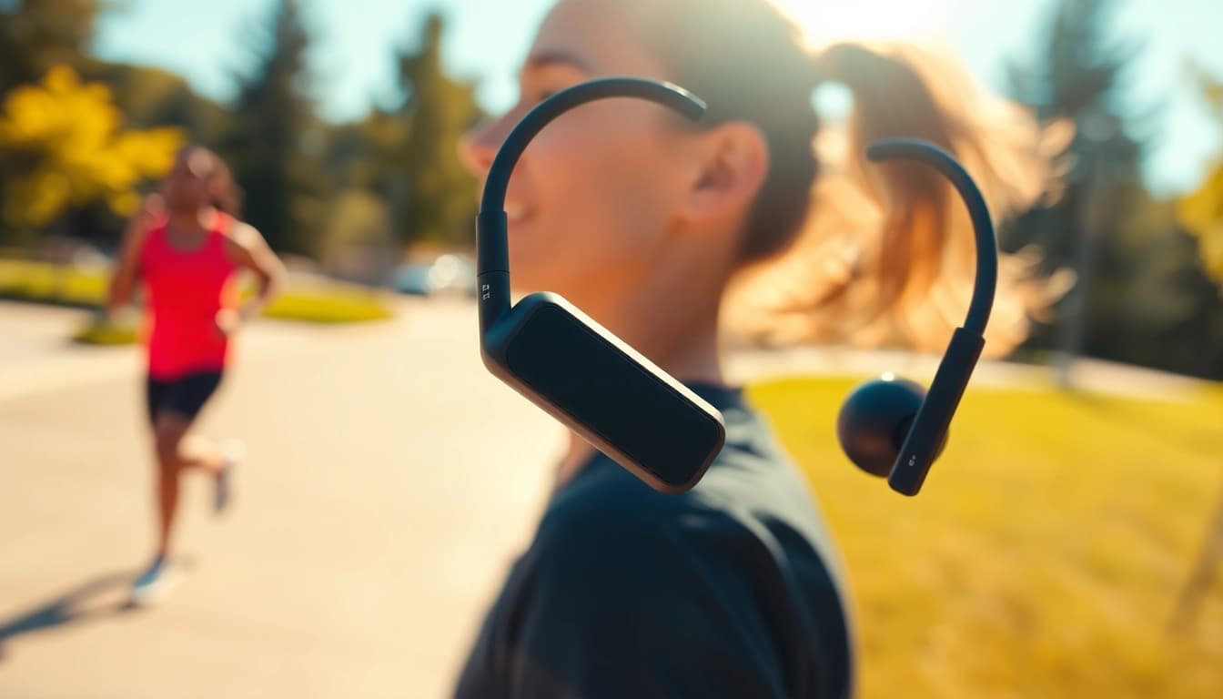 Experience sound clarity with F1 Bone Conduction Headphones designed for active lifestyles.