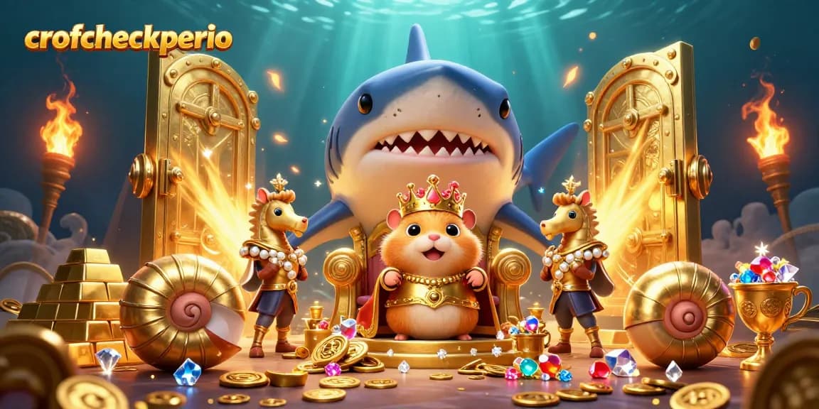 Memenangkan permainan di crofcheckperio dengan banyak harta dan simbol slot yang kaya.