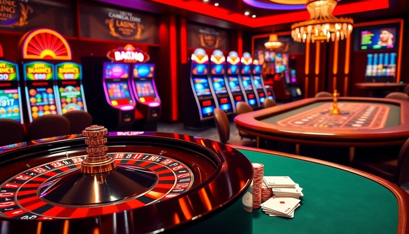 Découvrez le luxe du jeu avec la roulette, les jetons de poker, et des visuels de casino en ligne vibrants en France.