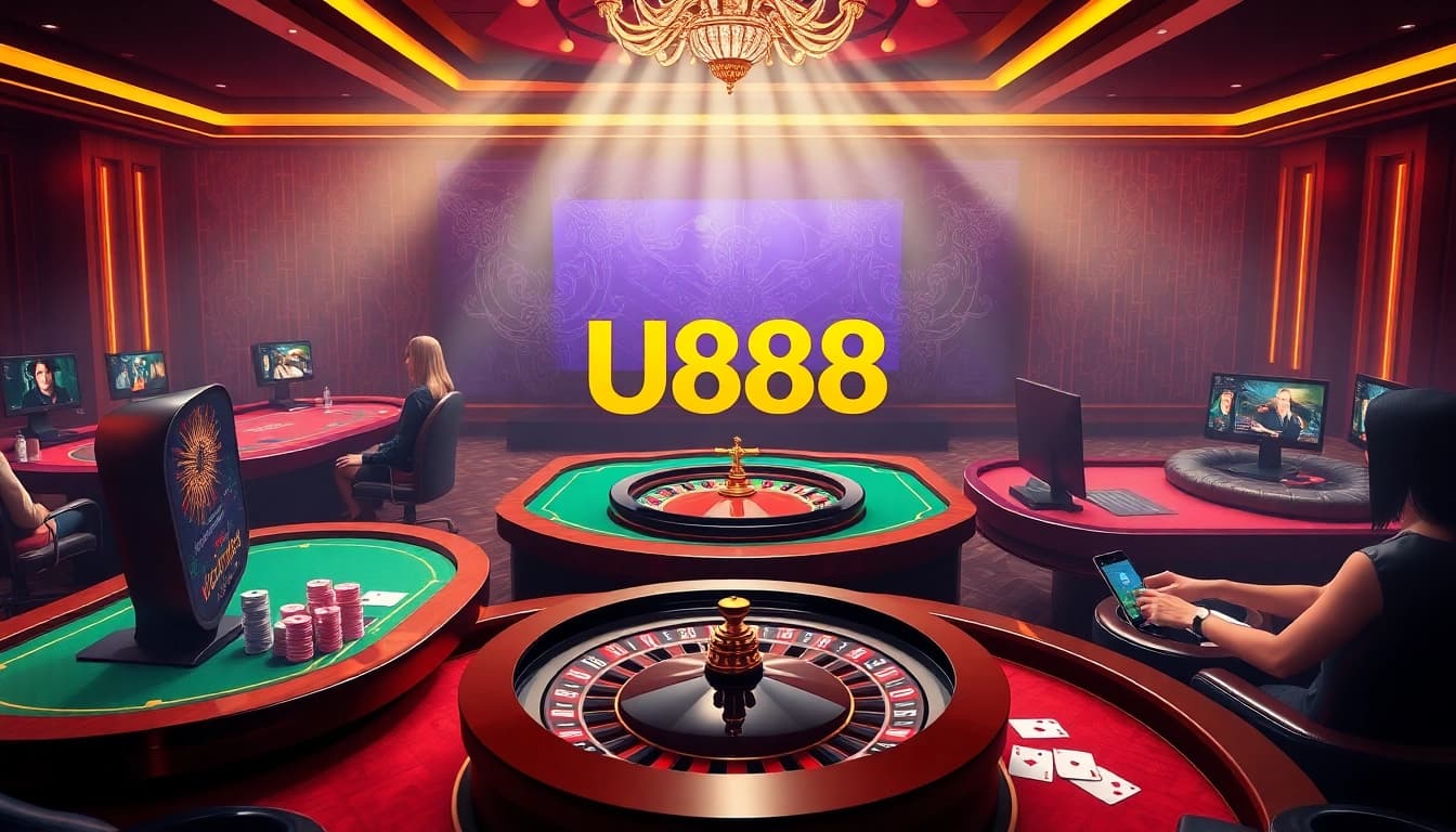 Experience the excitement of U888 online casino with vibrant tables and engaging gameplay.