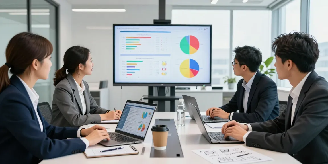 Business professionals analyzing EE vs Three business plans during a meeting to improve corporate decisions.
