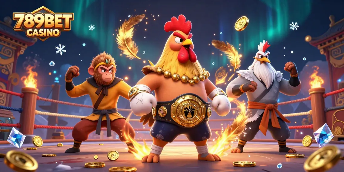 Experience the excitement of 789BET CASINO with a dynamic fight scene featuring unique characters and casino elements.