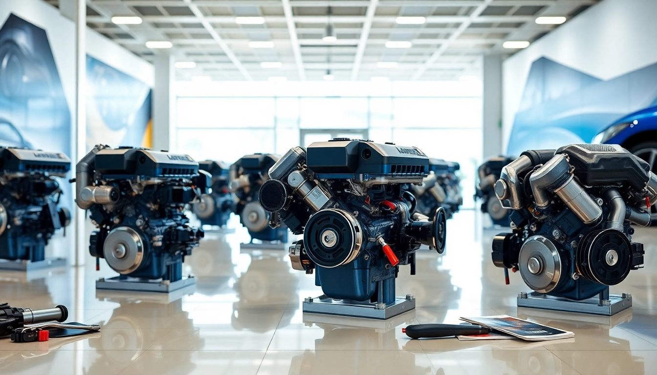 Browse high-quality used engines in a showroom setting showcasing reliability and performance.