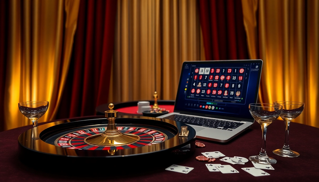 Découvrez l'excitation du casino en ligne Français à une table de roulette luxueuse.