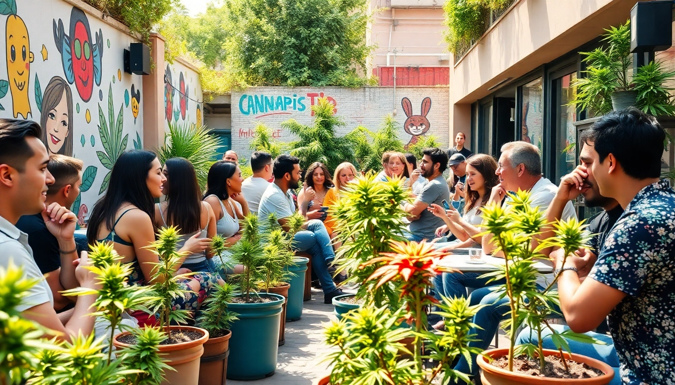 Visitez les clubs de cannabis à Lloret de Mar avec de nombreux membres profitant de l'atmosphère relaxante.