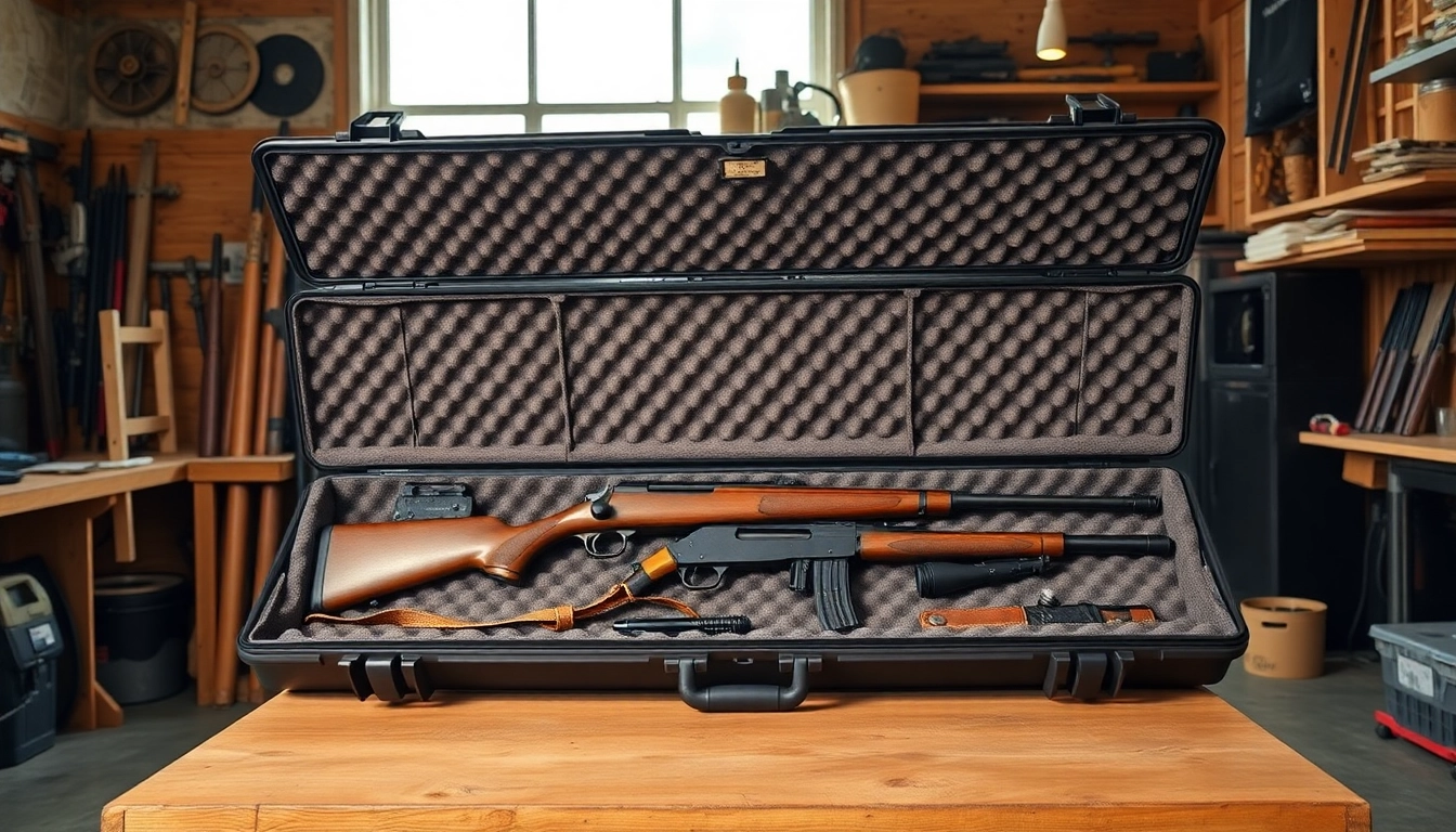 Crafted foam for rifle case showcasing precision cutouts for organized rifle storage.