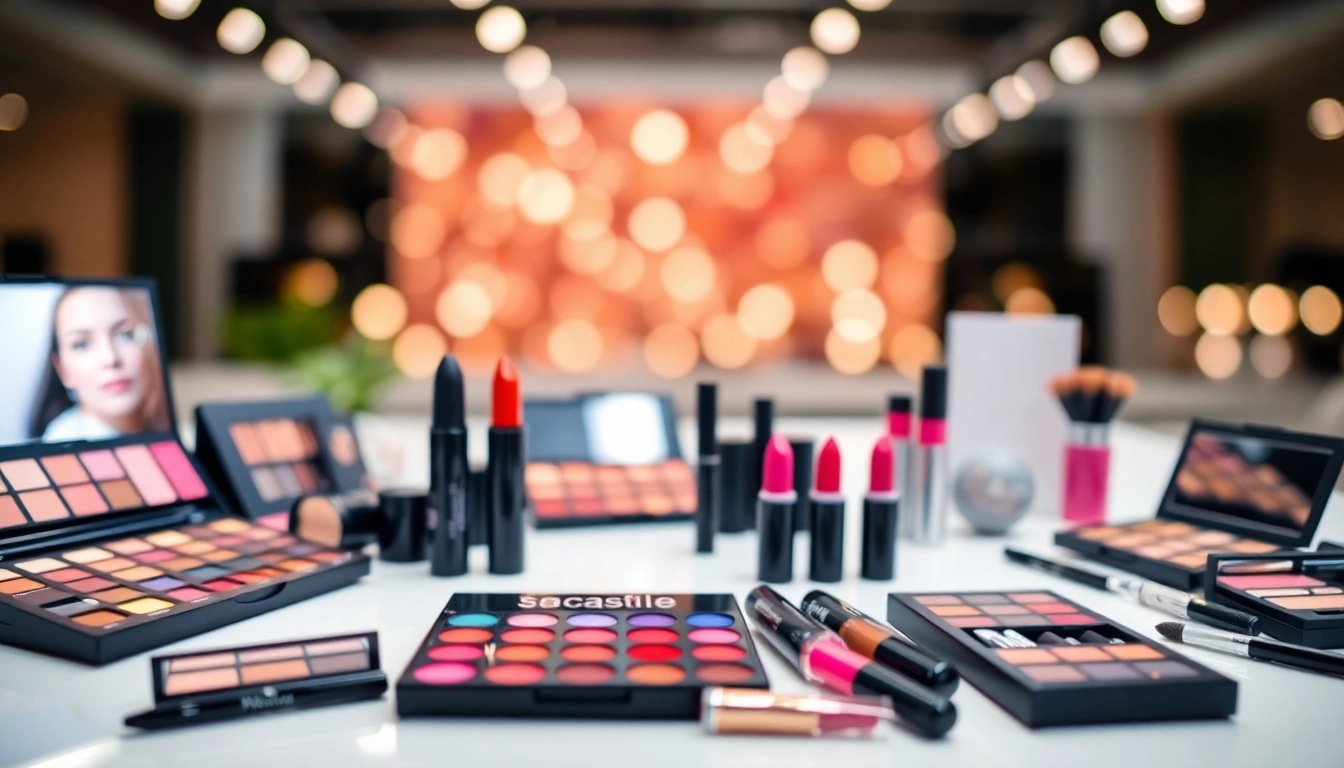 Showcasing premium products from wholesale makeup suppliers in a bright and inviting studio.