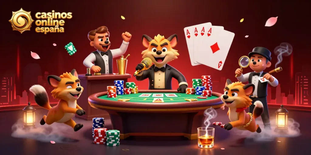 Juega y ríe en los mejores casinos online España con nuestros divertidos personajes en acción.