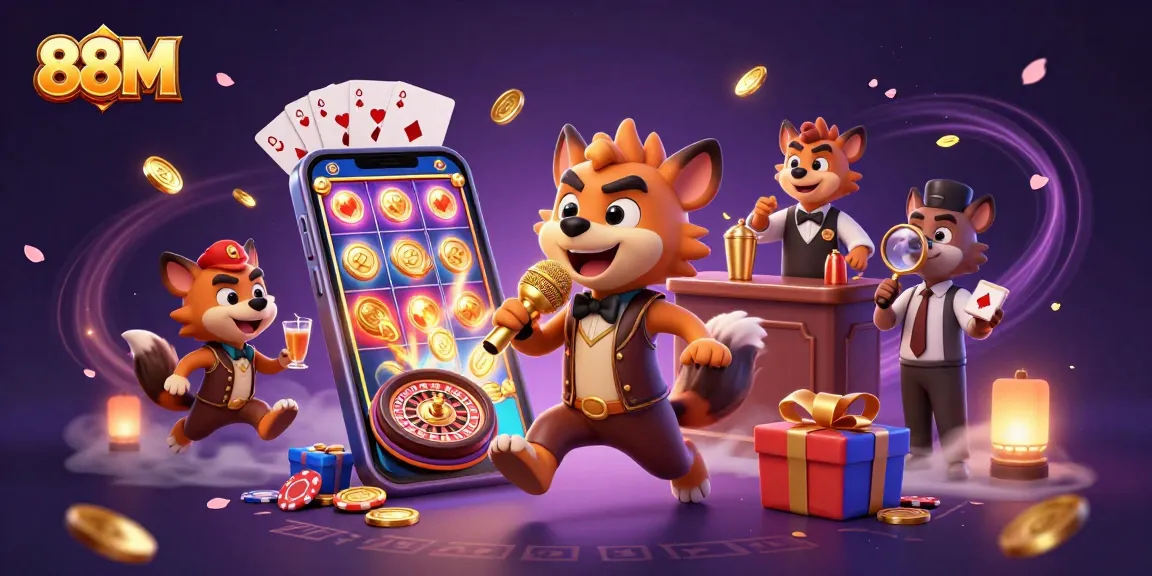 88M provides top-notch gambling experiences with vibrant casino elements and lively characters.