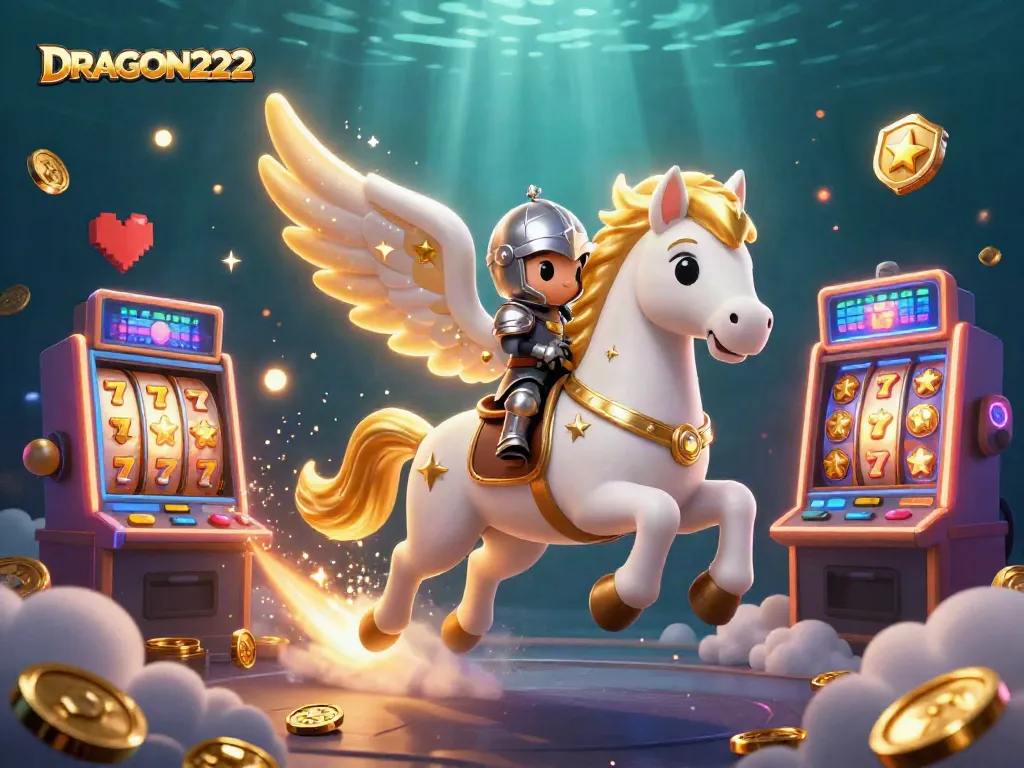 Engage in thrilling gameplay at DRAGON222 with celestial characters and vibrant slot machines.