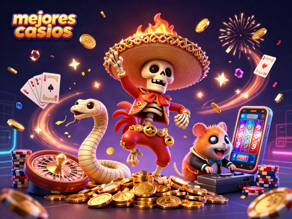 Los mejores casinos celebran con un mariachi esqueleto y un DJ hámster en una fiesta llena de oro.