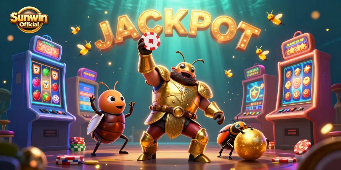 Spin the slots at Sunwin Official with vibrant jackpot symbols and animated 3D characters!