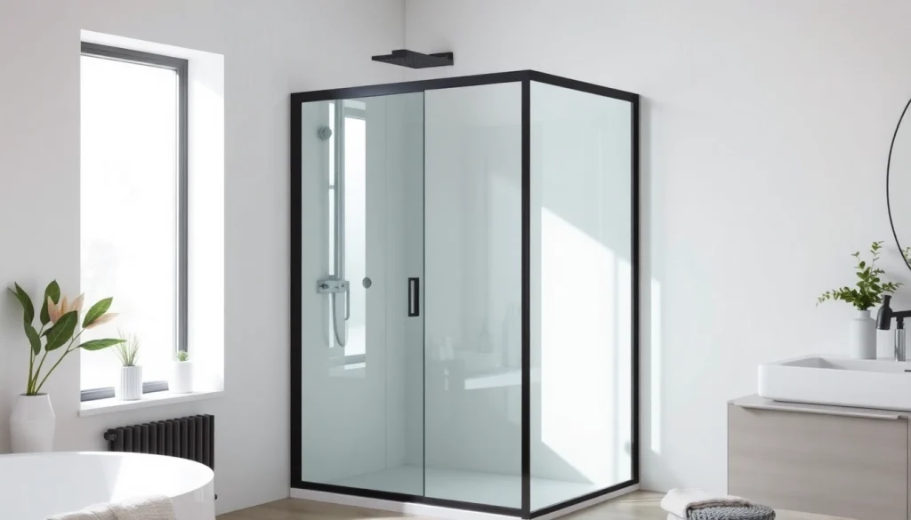Paroi de douche sirhona avec une installation élégante dans une salle de bains moderne.