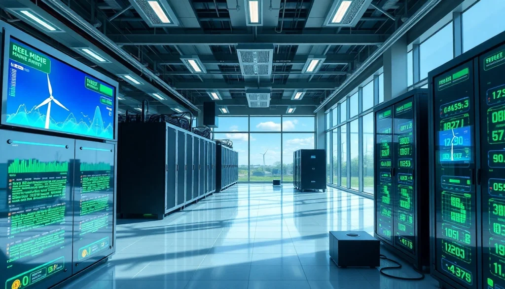 Efficient cloud mining facility showcasing trusted cloud mining sites with renewable energy sources.