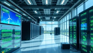 Efficient cloud mining facility showcasing trusted cloud mining sites with renewable energy sources.