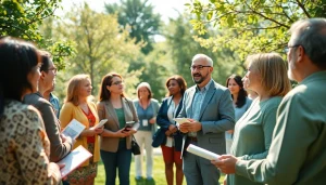 Enhancing healthspan through professional wellness discussions in a serene outdoor setting.