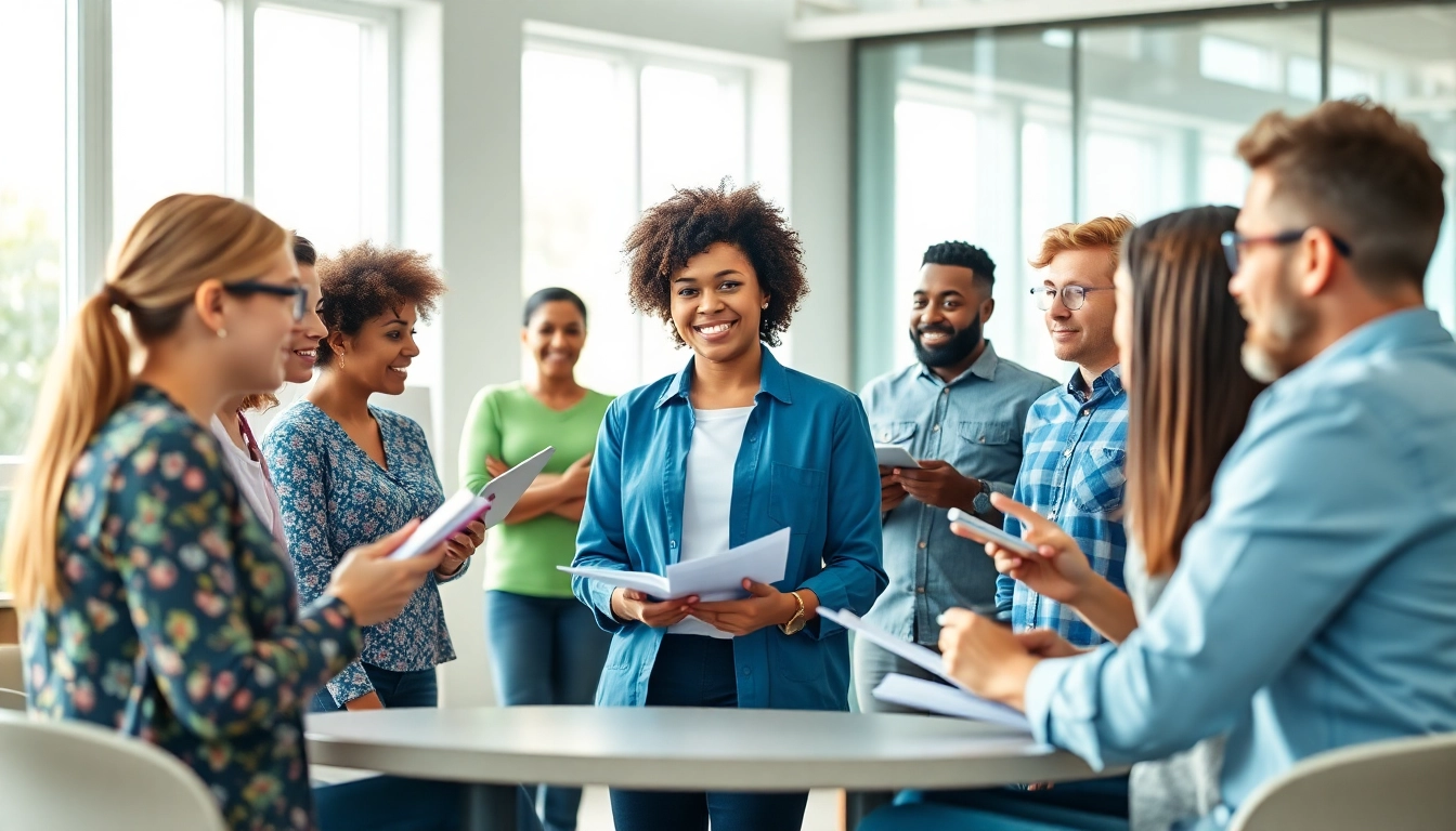 Participants collaborating in a workshop on Empowerment Solutions for positive change.