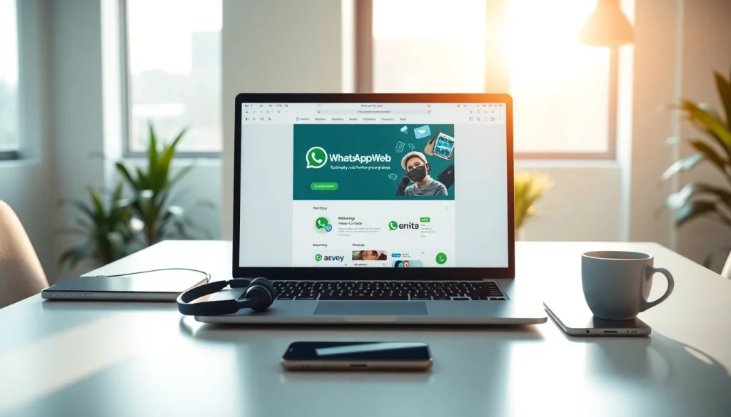 展示使用快连VPN实现无缝连接的 WhatsApp网页版工作区