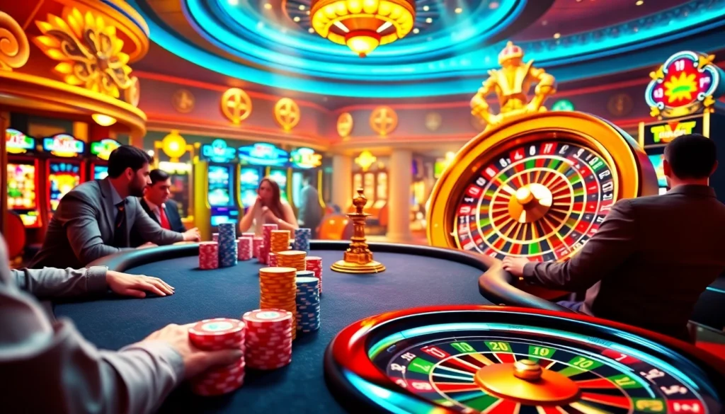 Engage in thrilling poker games and roulette at the luxurious b52club casino.