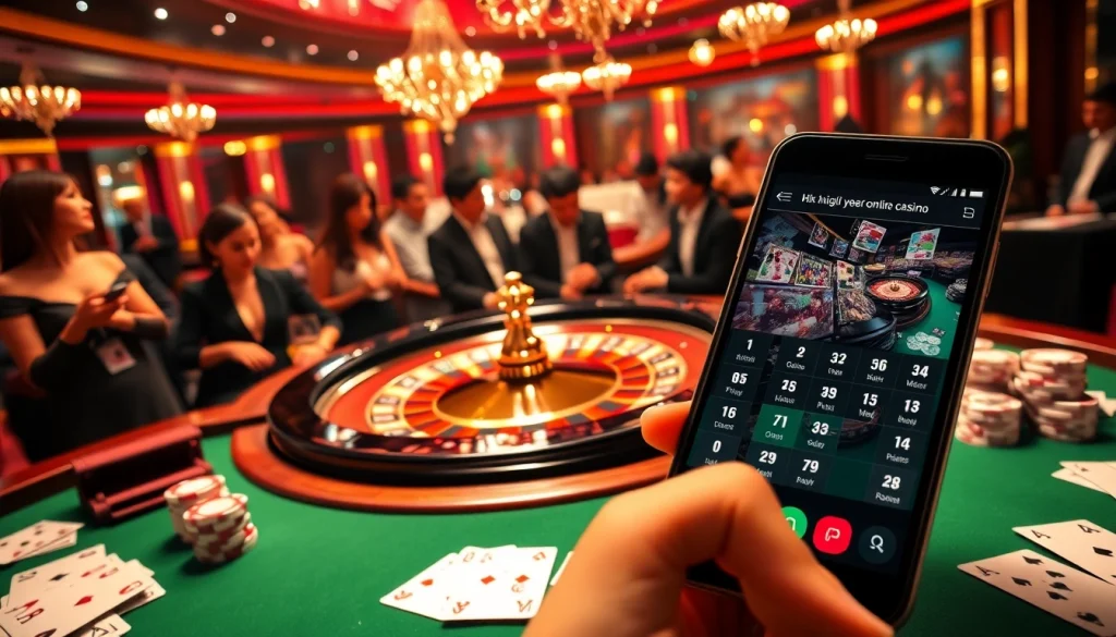 Engage in exciting gambling at bk8thai ทางเข้า with a luxurious casino atmosphere featuring roulette and online gaming elements.