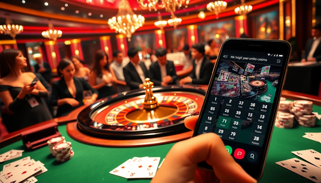 Engage in exciting gambling at bk8thai ทางเข้า with a luxurious casino atmosphere featuring roulette and online gaming elements.