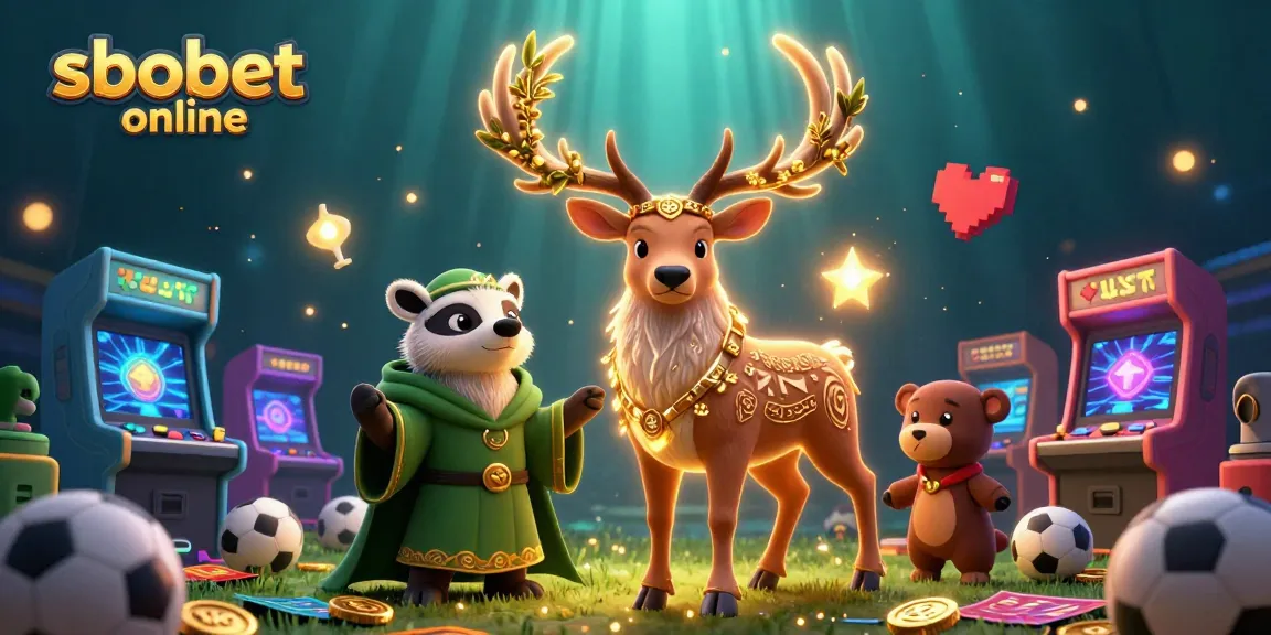 Experience sbobet online bets with dynamic sports elements and enchanting 3D characters in a vibrant casino scene.